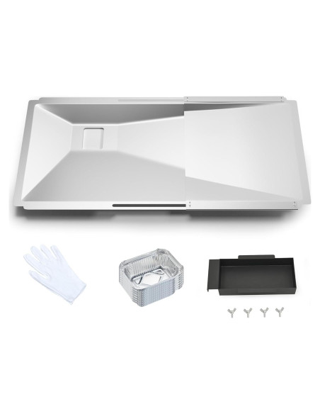 Trampa de Grasa Ajustable ZCLYUYA para Parrilla de Gas 3/4/5 Quemadores