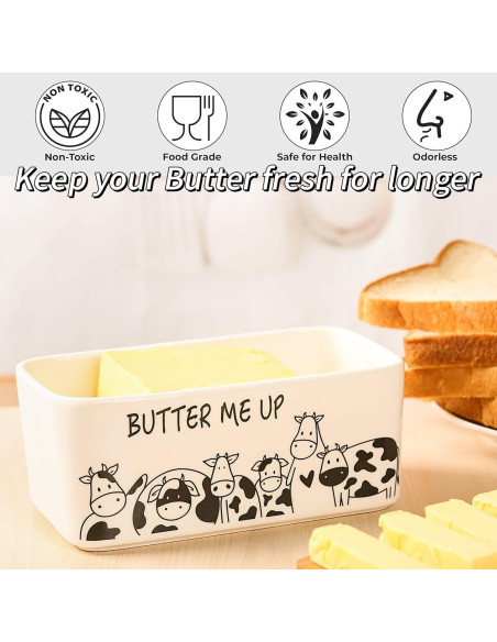 Plato de Mantequilla Lumicook con Tapa de Bambú Natural