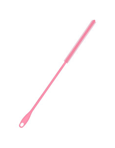 Cepillo Limpiador de Pajitas de Silicona PEUTIER 24cm Rosa