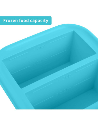 Bandeja de Congelación de Silicona NAKTOW - 4 Contenedores 250ml