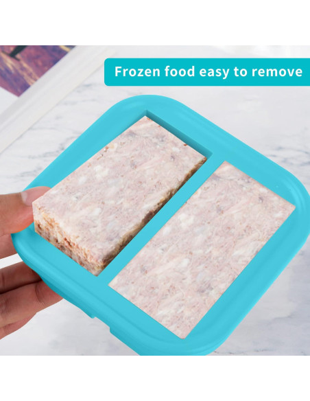 Bandeja de Congelación de Silicona NAKTOW - 4 Contenedores 250ml