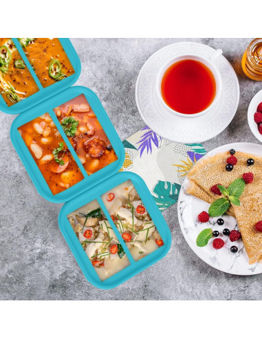 Bandeja de Congelación de Silicona NAKTOW - 4 Contenedores 250ml