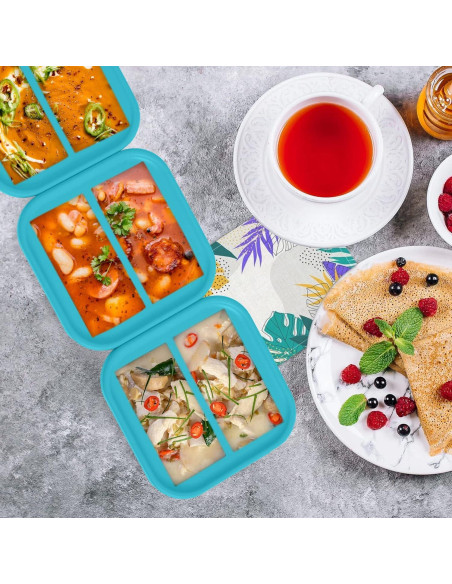 Bandeja de Congelación de Silicona NAKTOW - 4 Contenedores 250ml