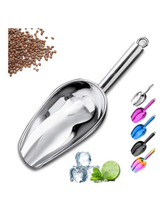 Cucharón de Hielo de Acero Inoxidable Ytaxcpvud 85g Plata