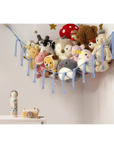 Hamaca de Almacenamiento Grande Mirolam Azul Bebé 140x105 cm