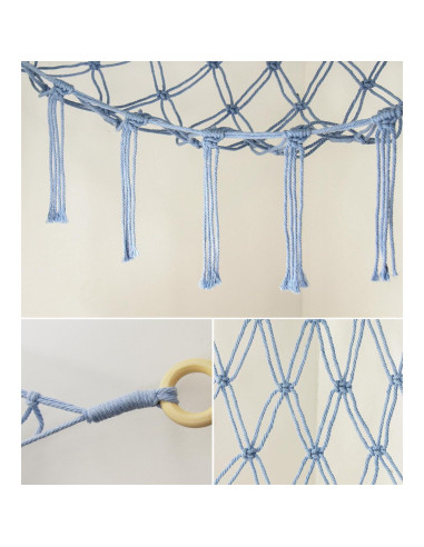 Hamaca de Almacenamiento Grande Mirolam Azul Bebé 140x105 cm