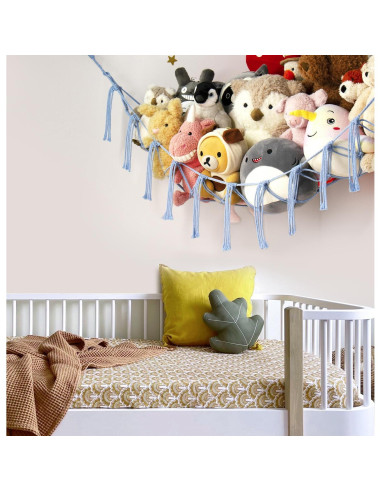 Hamaca de Almacenamiento Grande Mirolam Azul Bebé 140x105 cm