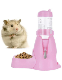 Botella de Agua Automática para Hámster Guardians 80ml Rosa 2