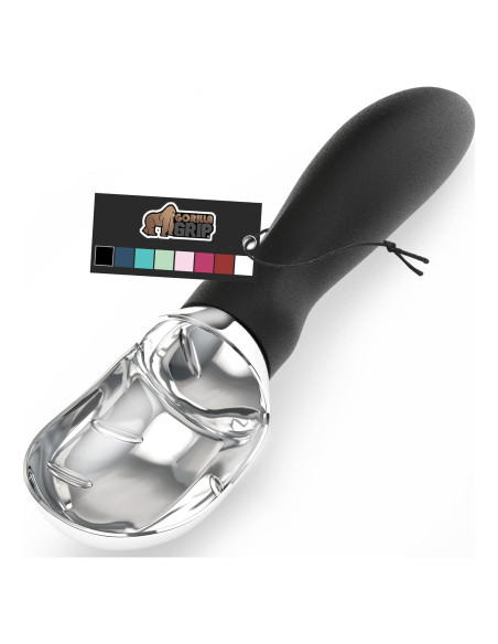 Cucharón de Helado Gorilla Grip Negro Ergonómico 19cm