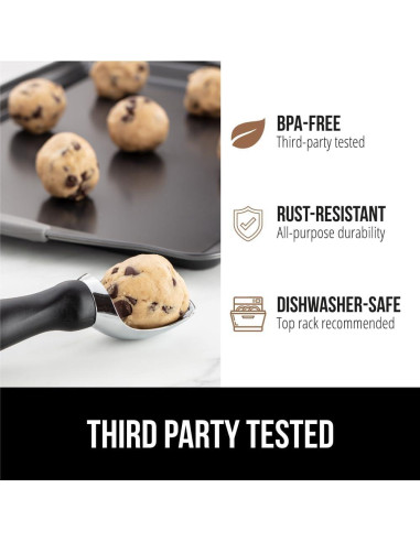 Cucharón de Helado Gorilla Grip Negro Ergonómico 19cm