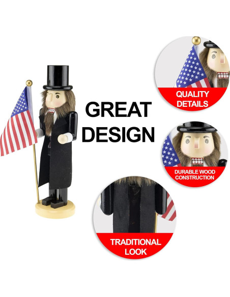 Cascanueces de Madera 35 cm Clever Creations Lincoln