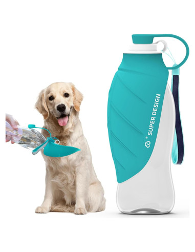 Botella de Agua para Perros Superdesign 580ML Azul Portátil
