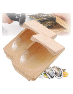 Abrazadera de Madera para Abrir Ostras S-SNAIL-OO 8x13cm 2PCS