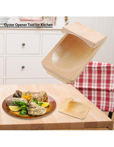 Abrazadera de Madera para Abrir Ostras S-SNAIL-OO 8x13cm 2PCS