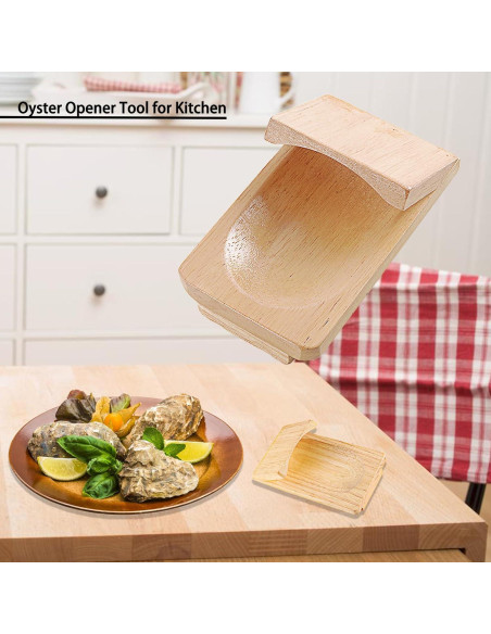 Abrazadera de Madera para Abrir Ostras S-SNAIL-OO 8x13cm 2PCS