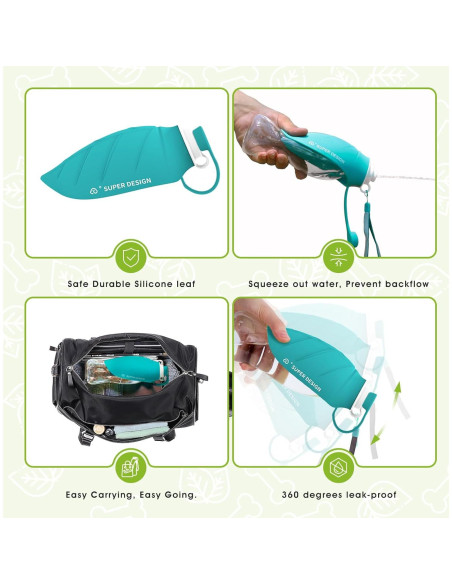 Botella de Agua para Perros Superdesign 580ML Azul Portátil