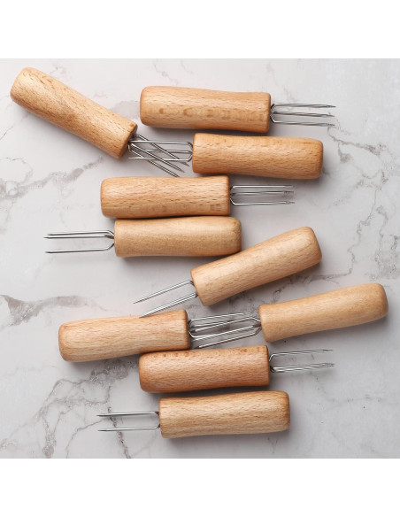 Juego de Sujetadores de Mazorcas de Maíz YellRin 10 Piezas Acero Inoxidable