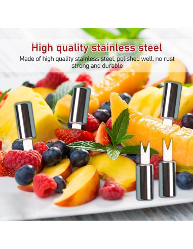 10 Sujetadores de Mazorcas de Maíz ZORZA Acero Inoxidable