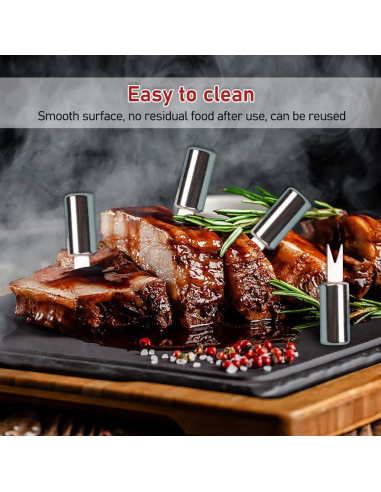 10 Sujetadores de Mazorcas de Maíz ZORZA Acero Inoxidable