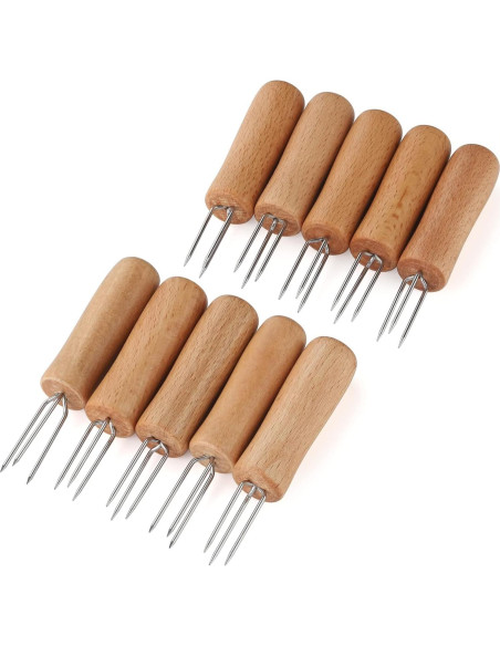 Juego de Sujetadores de Mazorcas de Maíz YellRin 10 Piezas Acero Inoxidable