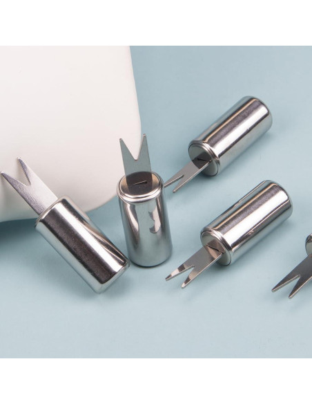 10 Sujetadores de Mazorcas de Maíz ZORZA Acero Inoxidable