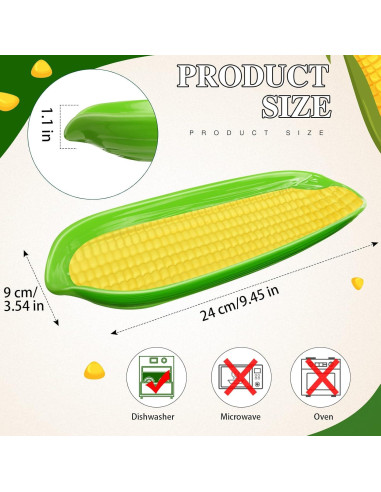 Platos de Maíz Melamina Antideslizantes Teenyyou - 4 Pcs