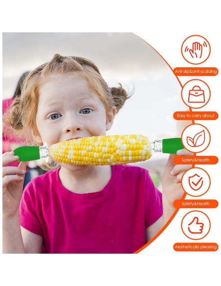 16 Piezas Sujetadores de Maíz Acero Inoxidable ZMFeng