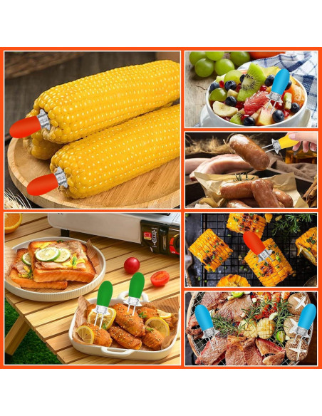 16 Piezas Sujetadores de Maíz Acero Inoxidable ZMFeng