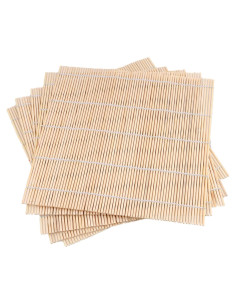 Estera de Bambú Natural RDEXP para Sushi - Paquete de 5