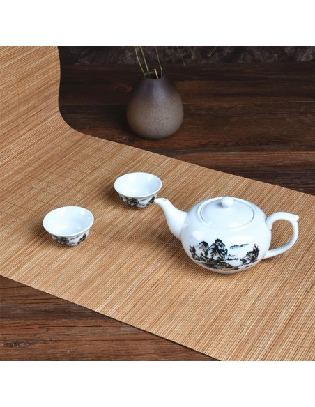 Camino de Mesa de Bambú Homeemoh 40cm x 1m Resistente al Calor