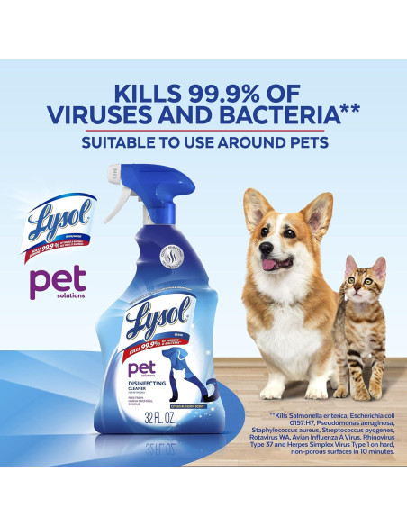 Lysol Spray Limpiador Desinfectante para Mascotas 946ml