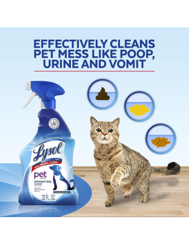 Lysol Spray Limpiador Desinfectante para Mascotas 946ml
