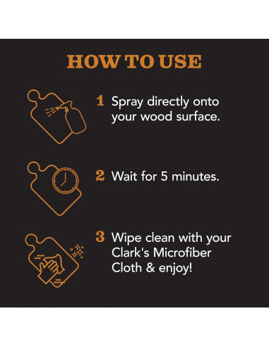 Limpiador Natural para Tablas de Cortar CLARK'S 355ml