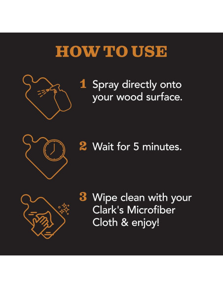 Limpiador Natural para Tablas de Cortar CLARK'S 355ml