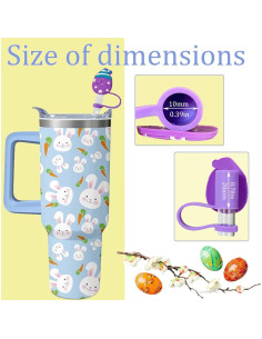 Paquete de 7 tapas de silicona Morn Light para pajitas 10mm 2