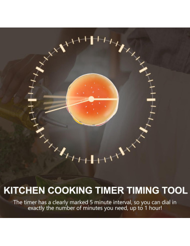 Temporizador Mecánico de Cocina Cabilock Hamburguesa 60 Min