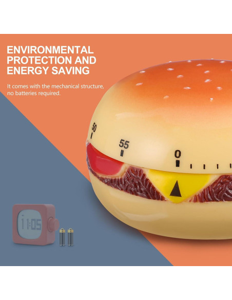 Temporizador Mecánico de Cocina Cabilock Hamburguesa 60 Min