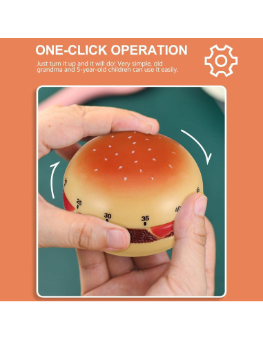 Temporizador Mecánico de Cocina Cabilock Hamburguesa 60 Min