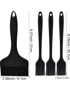 Juego de 4 Brochas de Silicona SUZLFTDZSW - Cocina BBQ y Pastelería 2