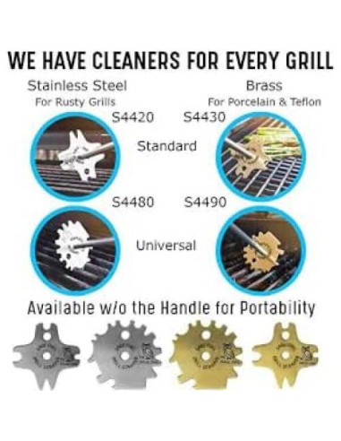 Raspador de Barbacoa Sage Owl de Latón Sin Cerdas 44.5 cm