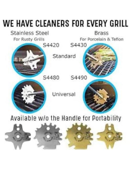 Raspador de Barbacoa Sage Owl de Latón Sin Cerdas 44.5 cm