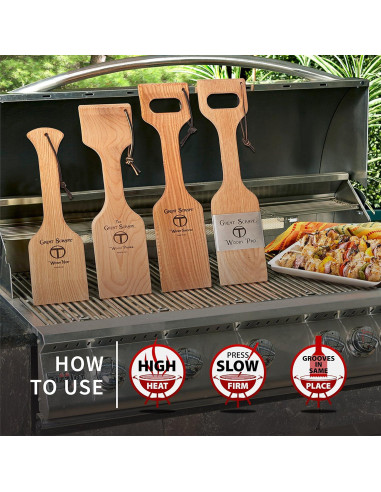 Rasqueta de Madera 20" Gran Rasqueta - Herramienta BBQ