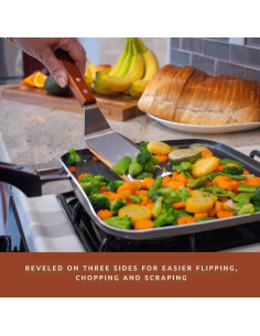 Espátula de Acero Inoxidable Bellemain 29.2 cm con Mango de Madera 2