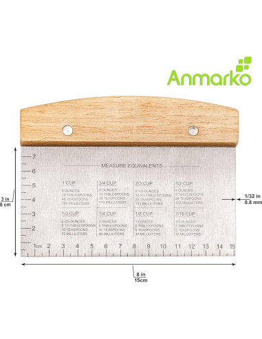 Juego de Espátulas de Acero Inoxidable Anmarko - 4 Piezas