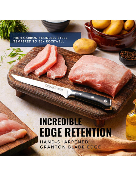 Cuchillo de Deshuesar Cutluxe 15.24 cm Acero Alemán Ergonómico