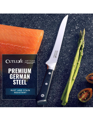 Cuchillo de Deshuesar Cutluxe 15.24 cm Acero Alemán Ergonómico