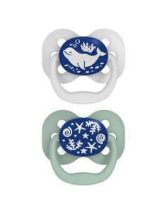 Chupete Dr. Brown's Advantage 0-6m Azul Brilla en la Oscuridad