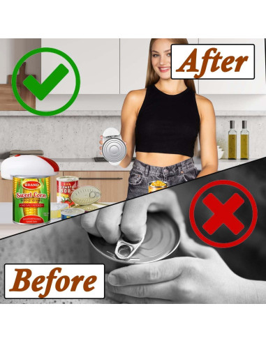 Abrelatas Eléctrico AQUOX CO001 Automático Sin Manos Rojo