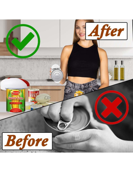 Abrelatas Eléctrico AQUOX CO001 Automático Sin Manos Rojo