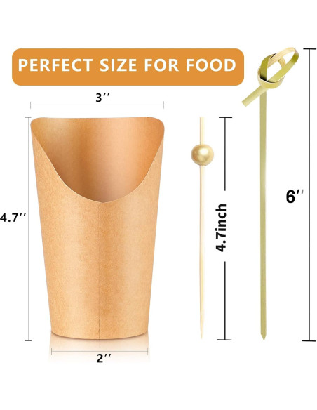 50 Tazas de Charcutería SEANSDA + 200 Palillos + 50 Etiquetas